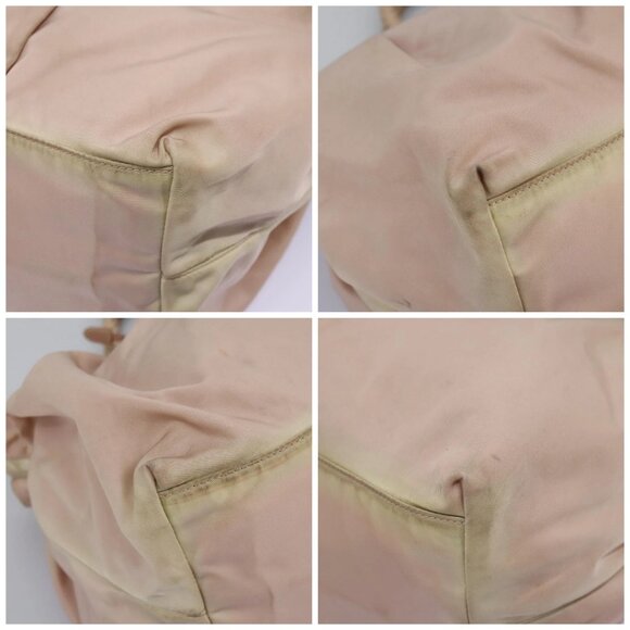 PRADA Hand Bag Nylon Leather 2way Pink Gold Auth EC720 - Picture 14 of 16